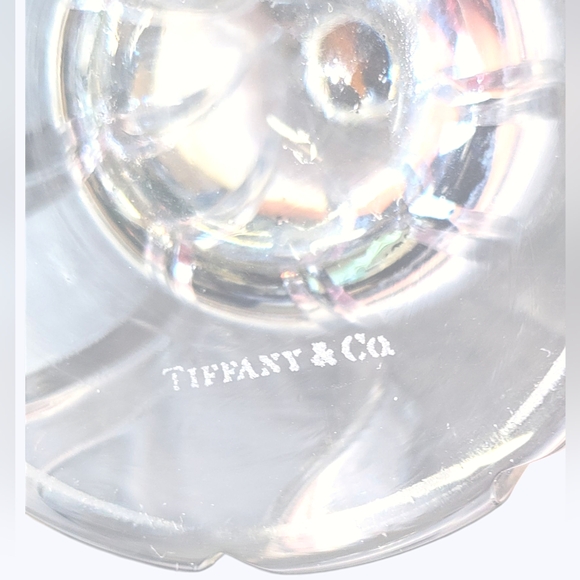 Tiffany & Co. Lead Crystal Bud Vase Cut Diamond Optic Swirl Design - Picture 6 of 8